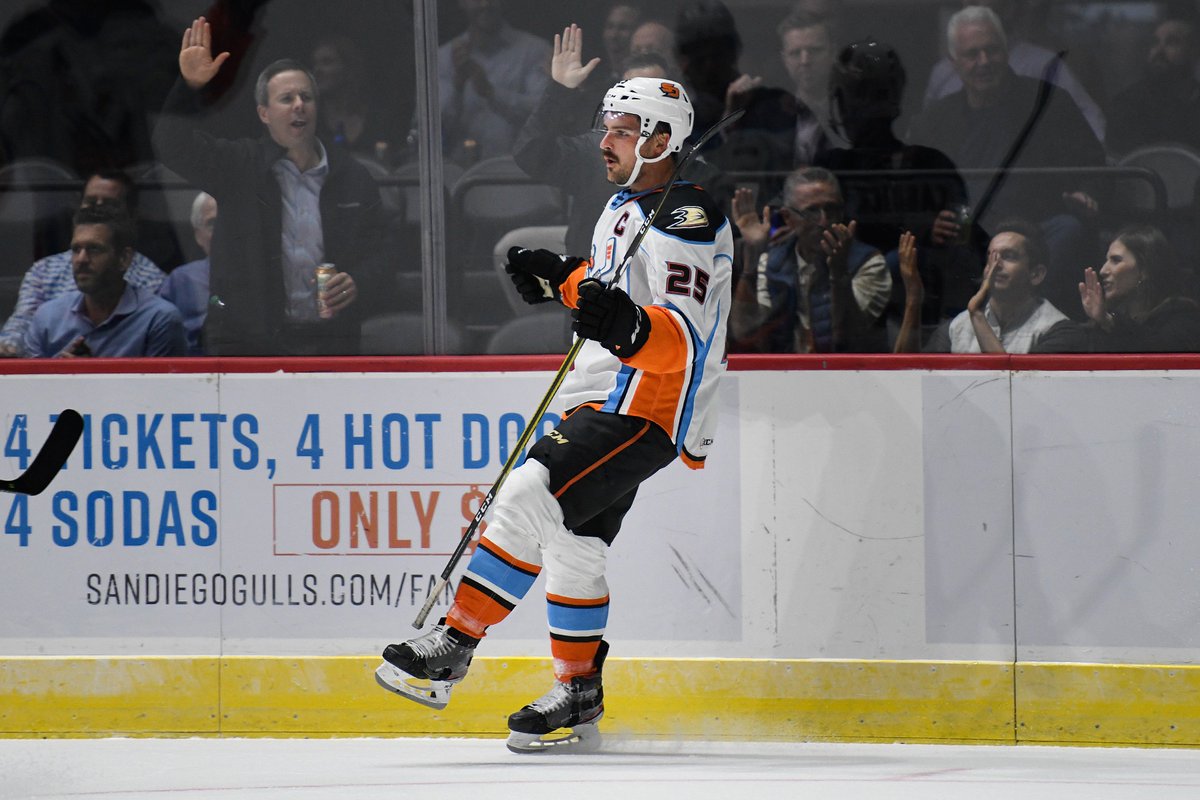 SDGullsAHL's tweet photo. Captain, oh captain! 

@carrick_sam is riding a six-game point streak, and enters the week co-leading our team in scoring! https://t.co/cJyx8bt0p2