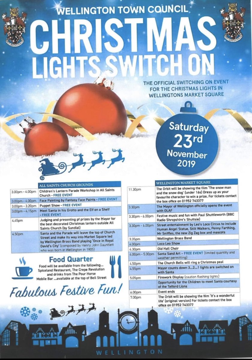 My first Christmas event of 2019! <a href="/WellingtonTCl/">WellingtonTC Shrops</a> #wellingtonchristmaslights