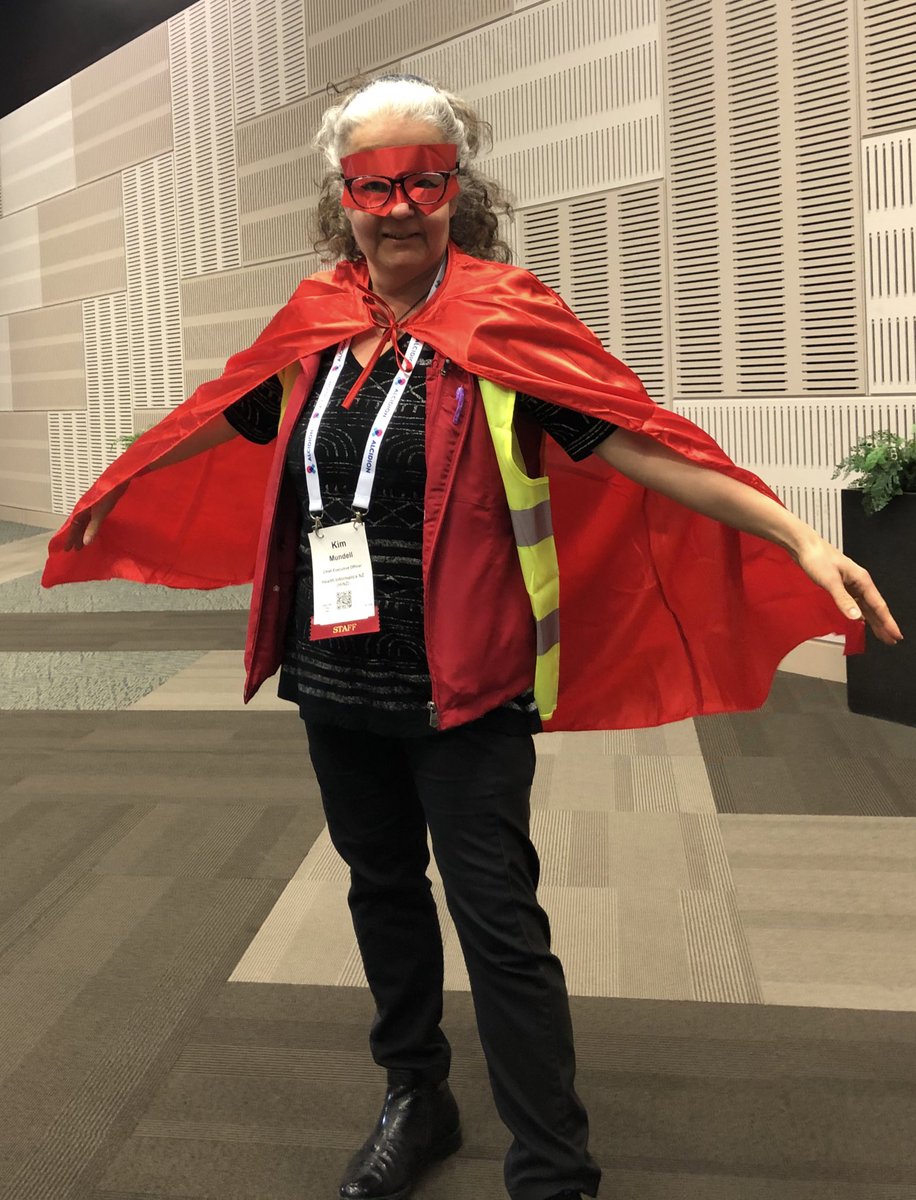 virtualruth's tweet photo. This is our superwoman! @HINZ_NZ @karenlbnz @TamzinBrott @ehealthnewsnz Thanks for supporting #CiLN #hinz2019 https://t.co/K7siXhq9Wq