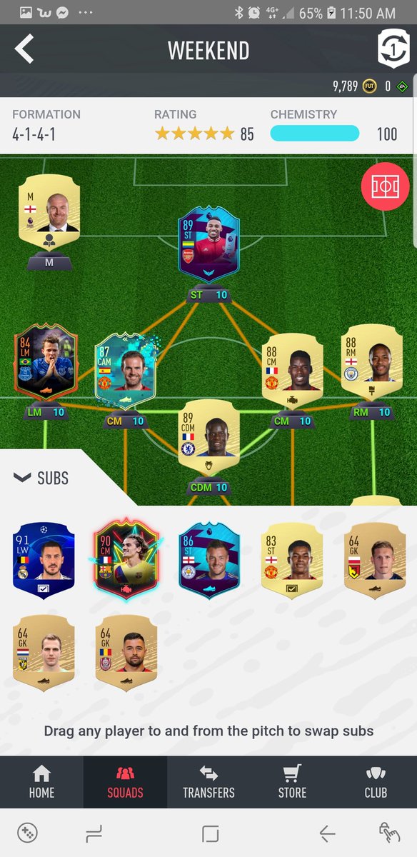 AndyProu's tweet image. Hey guys I am stuck on what team to go for, I was going for a prem team but have pack hazard , obviously greizman, varane etc all tradable apart from greizman . Any help ? Cheers :)