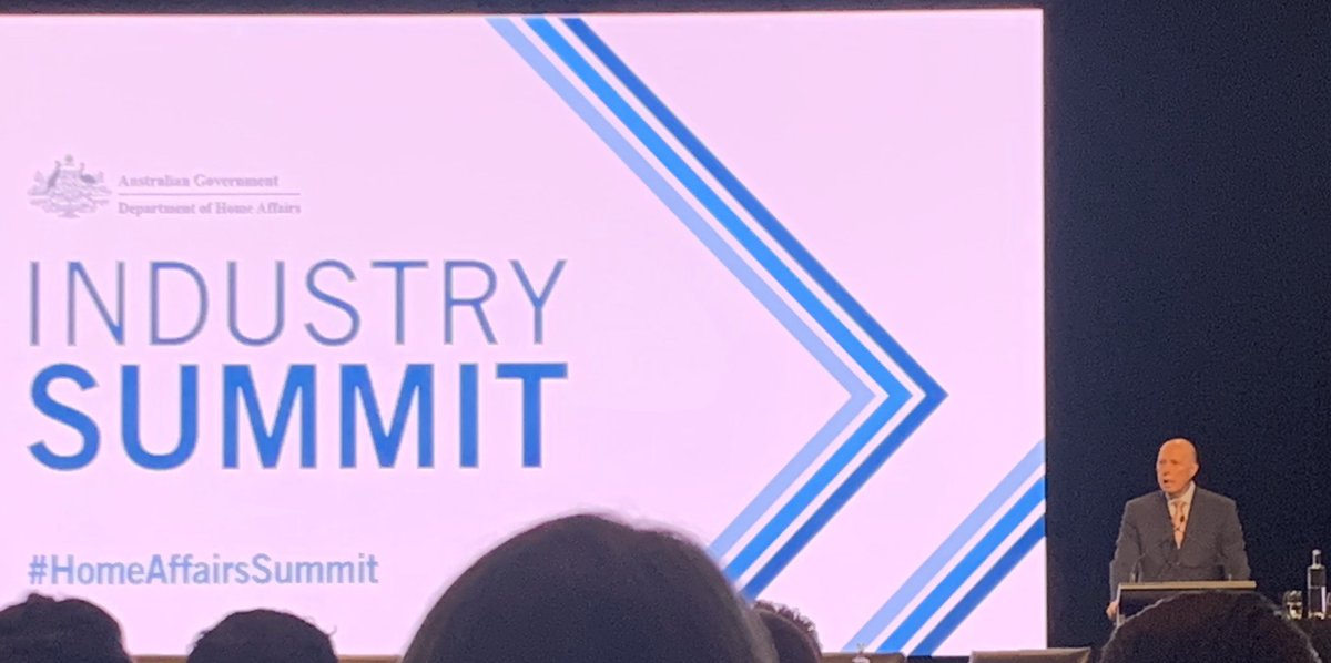TourismChair's tweet photo. A very positive Department of Home Affairs Industry Summit this morning - Minister Dutton leading the charge in collaboration with industry to achieve security and prosperity. @AusChamTourism https://t.co/iEKhYBMCd9
