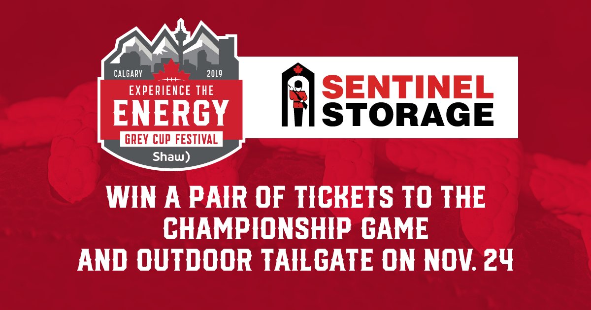 calstampeders's tweet photo. Want to win a @GreyCupFestival Prize Package courtesy of @sentinelstorage? RT this post and comment who you would bring to the game to enter! https://t.co/63xbDNCh4Y