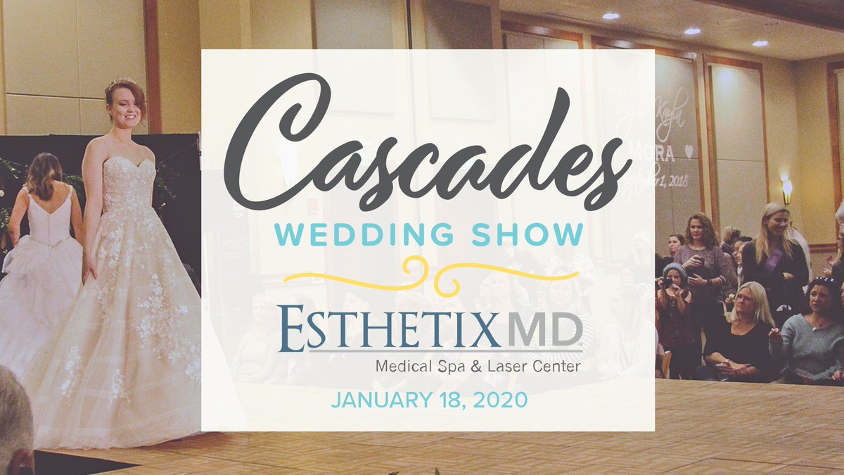 cascadeswedding's tweet photo. Gather your besties, it's time to start planning! Save the Date: The EsthetixMD Cascades Wedding Show is January 18, 2020 #inBend. Stay updated: https://t.co/jd3LvfXX2h https://t.co/upUeiKW2w0