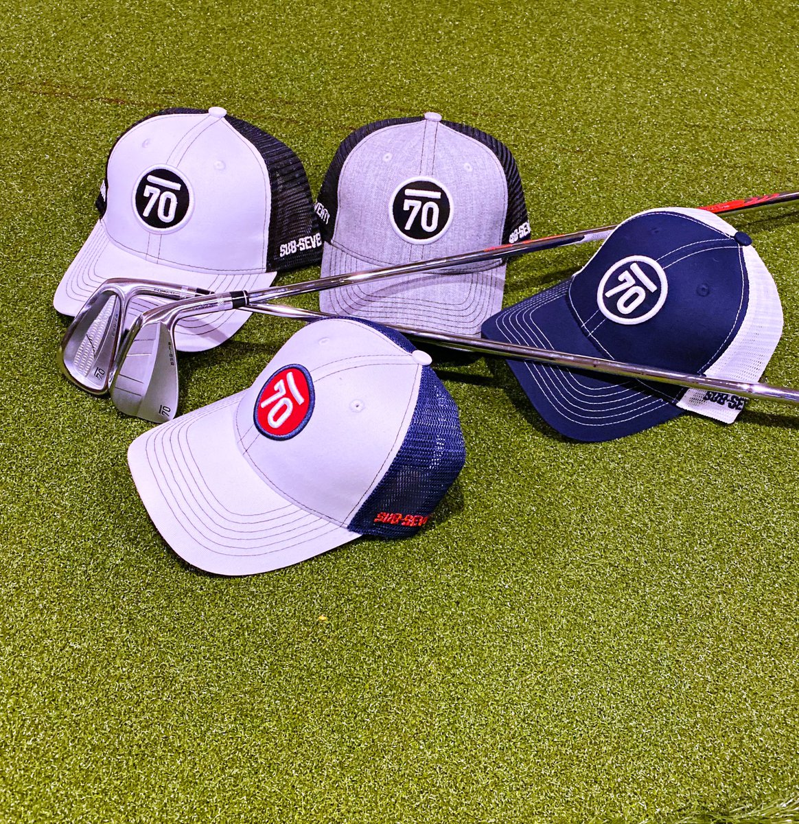 jacustomgolf's tweet photo. Huge shout out to the guys @GolfSub70 @DTGJason Thank you for the awesome hats!  Can’t wait for 2020! #expectationsredefined https://t.co/7TysE9BXok