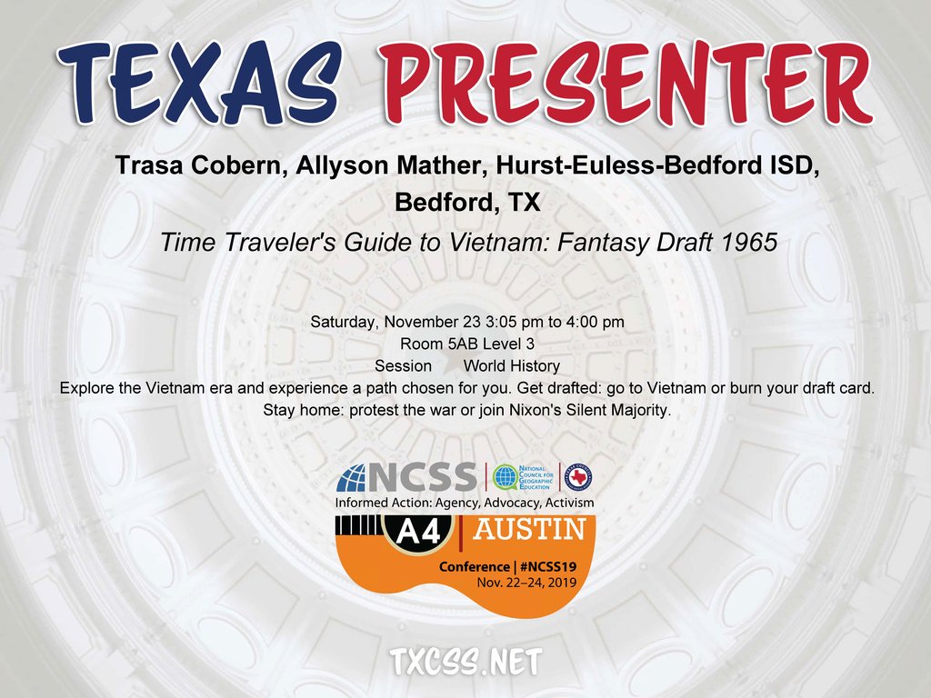 TxSocialStudies's tweet photo. 📣 Shout out to TXCSS PRESENTERS taking the stage at #NCSS19 in ATX!
👀 Keep an eye out for #TXCSSSWAG throughout the conference! 
#TXCSS19 https://t.co/t7X51gvomc