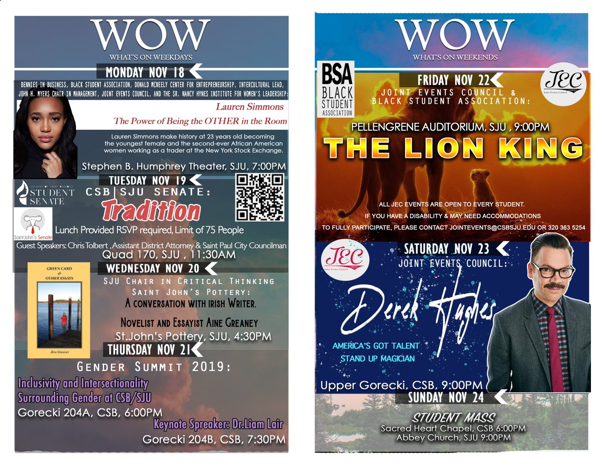 csbsjuSALD's tweet image. One week until Thanksgiving Recess! 🙌 Here&apos;s what&apos;s happening on-campus: