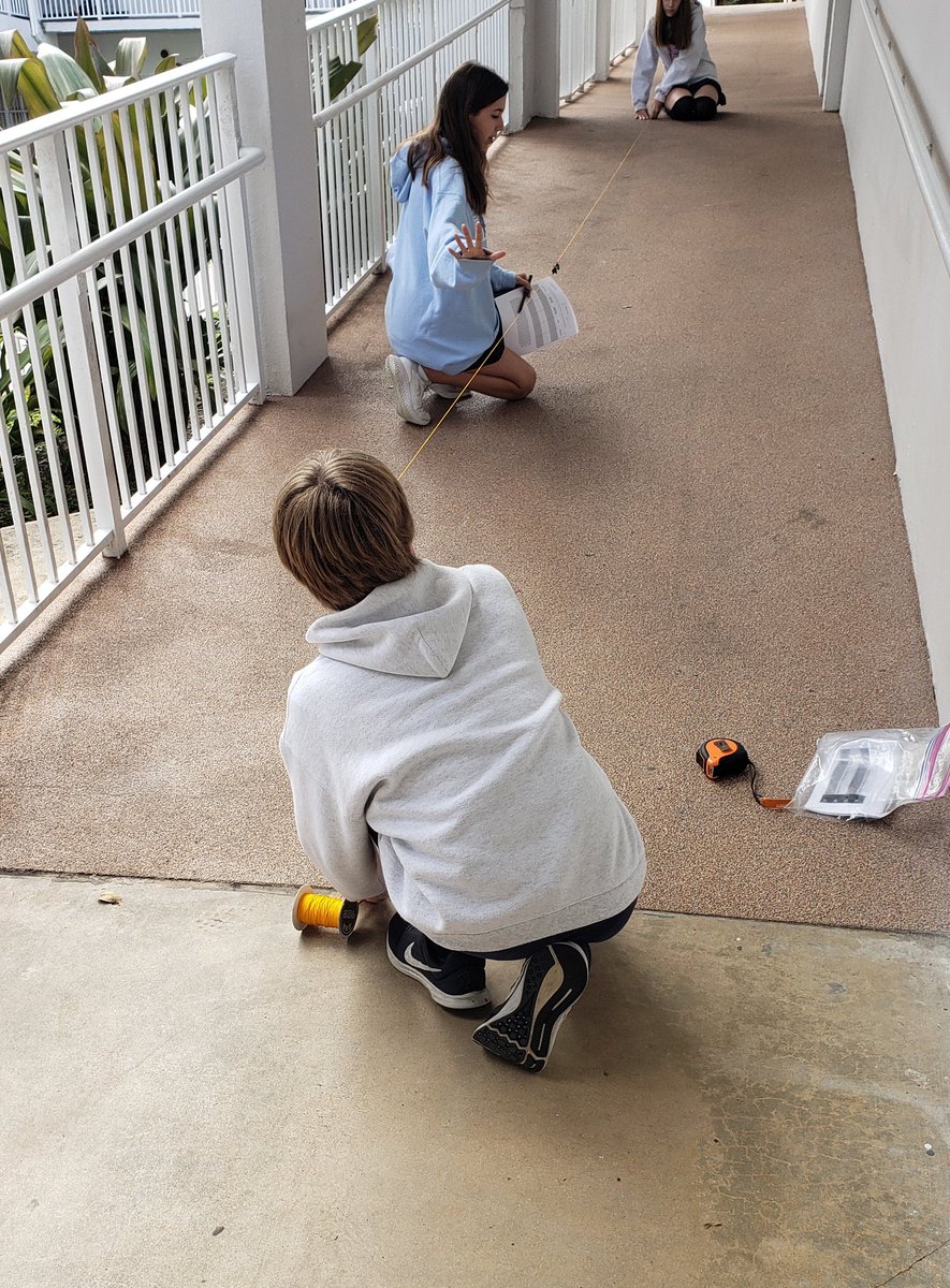 GiuliaMargot's tweet photo. Just doing a little #measuring to find #slopes around campus in the nice, cooler weather! #gslearning #algebra1 https://t.co/1foIJkp9DH
