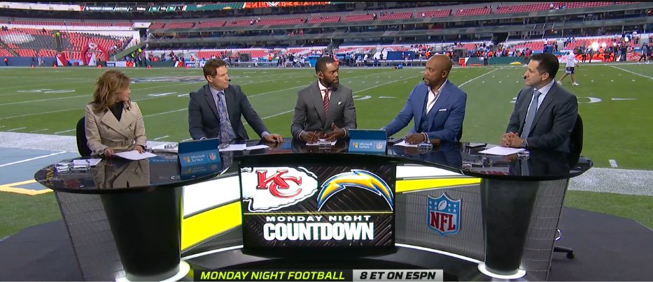 bill hofheimer on X: 'ESPN's Monday Night Countdown is live from Estadio  Azteca in Mexico City. #MNF #KCvsLAC  / X