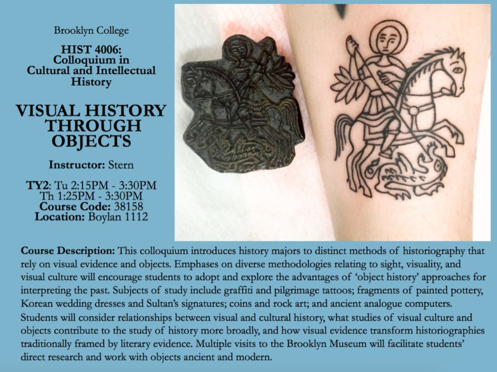 HistoryDept_BC's tweet photo. Professor Stern will be teaching her colloquium on historiography through visual evidence and objects this spring semester!

#brooklyncollegehistorydepartment #CUNYfaculty #brooklyncollegeclasses https://t.co/2zv2SXctAK