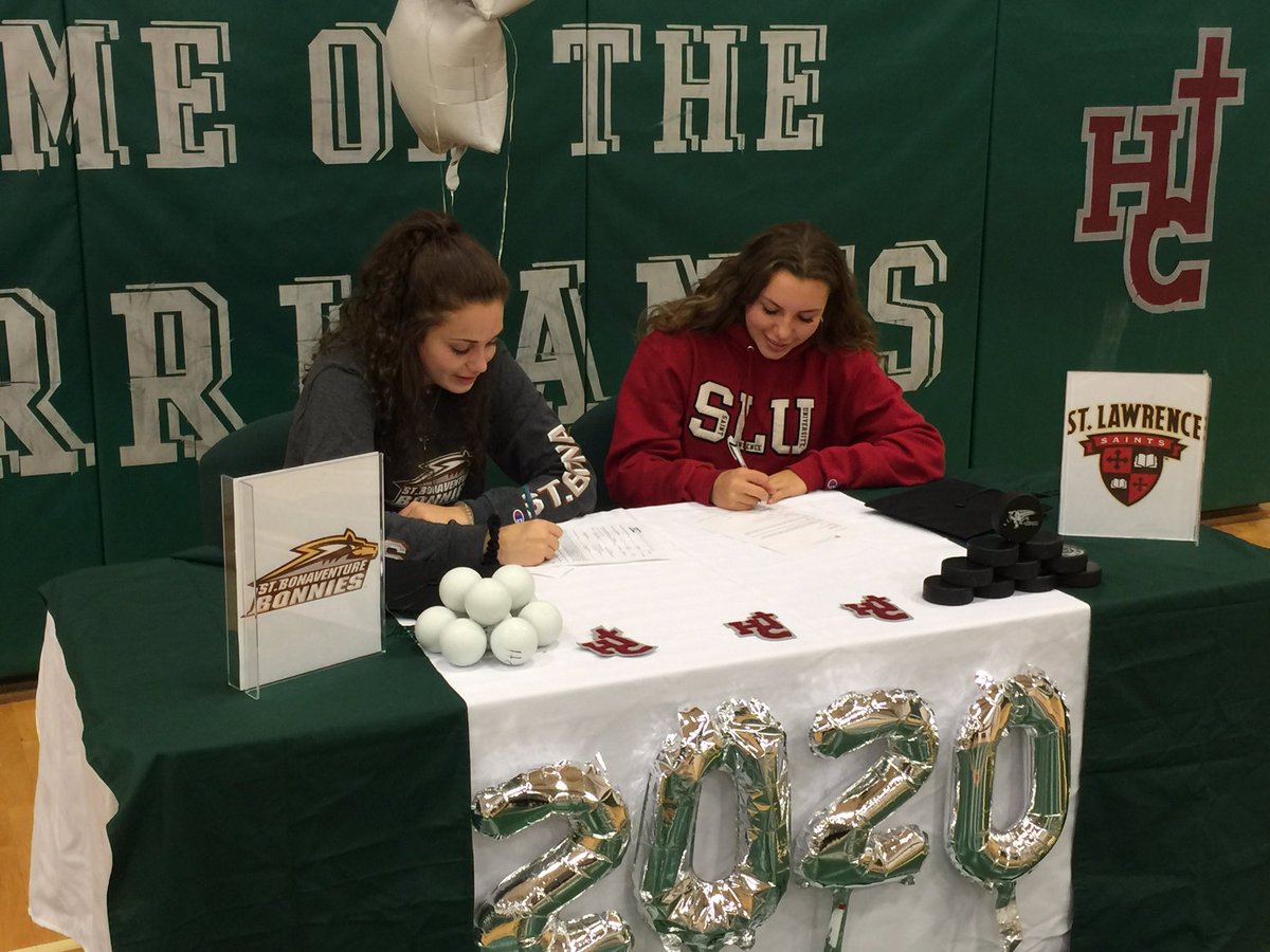 Holy Cross Athletics (@canesathletics) on Twitter photo 2 Members of <a href="/CanesAthletics/">Holy Cross Athletics</a> sign National Letter of Intent. Congratulations <a href="/abbyhiltz/">Abby Hiltz</a> on your commitment to <a href="/StBonaventure/">St. Bonaventure U</a> to play for <a href="/BonniesWLAX/">Bonnies Women's Lacrosse</a>. Congratulations @rachelbjorgan on your commitment to <a href="/StLawrenceU/">St. Lawrence University</a> to play for <a href="/SLUsaints/">Saints Athletics</a>. 2 Members of <a href="/CanesAthletics/">Holy Cross Athletics</a> sign National Letter of Intent. Congratulations <a href="/abbyhiltz/">Abby Hiltz</a> on your commitment to <a href="/StBonaventure/">St. Bonaventure U</a> to play for <a href="/BonniesWLAX/">Bonnies Women's Lacrosse</a>. Congratulations @rachelbjorgan on your commitment to <a href="/StLawrenceU/">St. Lawrence University</a> to play for <a href="/SLUsaints/">Saints Athletics</a>.
