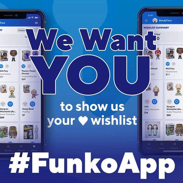 OriginalFunko's tweet photo. What's on your Funko App Wish List? Post a screenshot with #FunkoApp! https://t.co/UJJHV5X2b3 https://t.co/z1RwlJHbRi