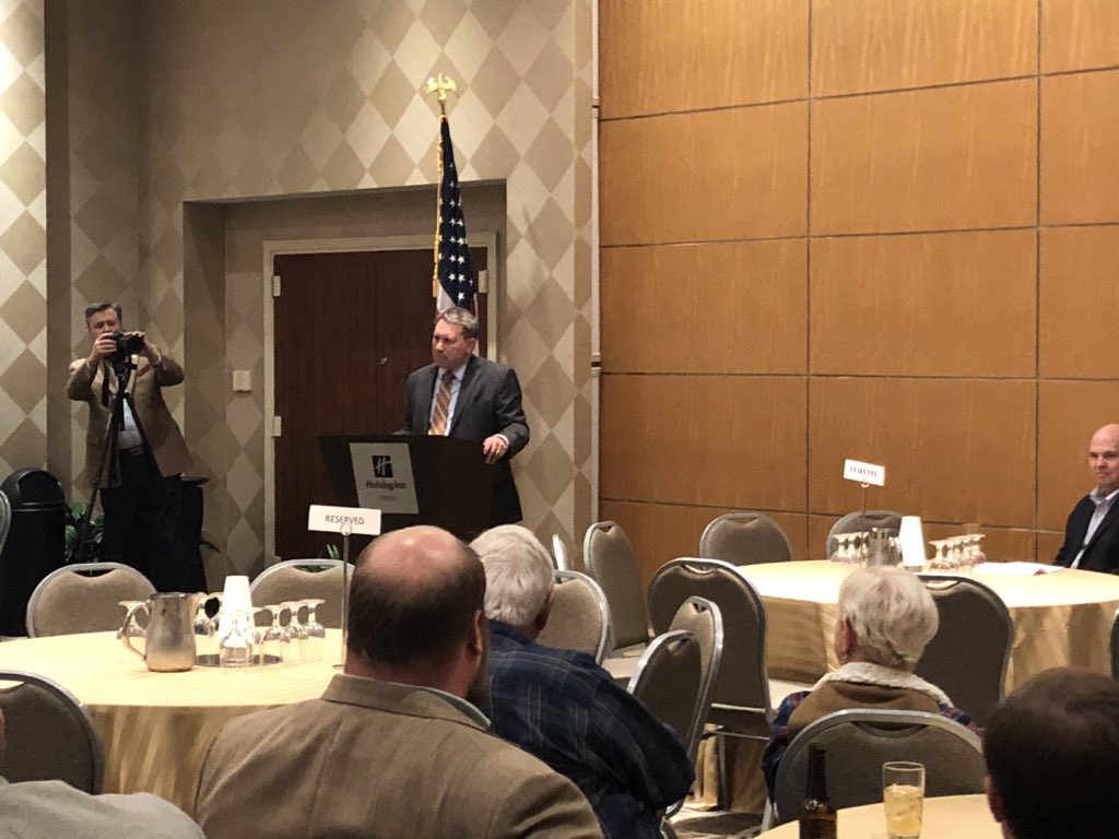 JFFerg's tweet photo. USTR Ag Trade Ambassador Gregg Doud kicking off the 2019 MFBF DC Fly In discussing recent trade movements. https://t.co/dI8gWFEDsq