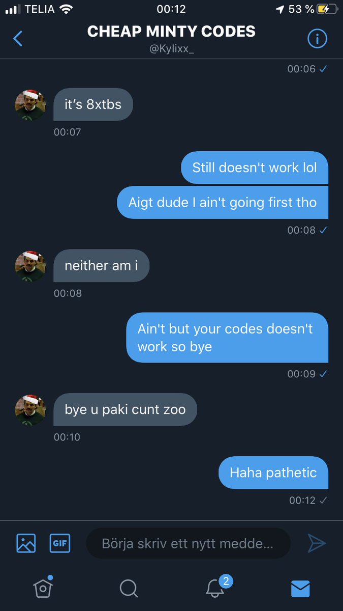 Donpz2's tweet photo. @KyIixx_  don't buy from him. He's codes doesn't even work. Pathetic kid https://t.co/13TLSWLkBq