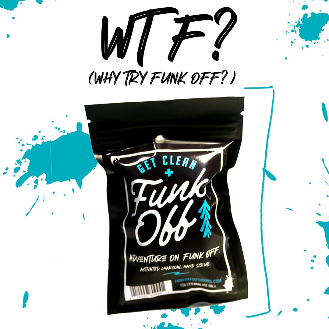 FunkOffOutdoors's tweet photo. It's an Eco-friendly hand scrub that's tough on grime and easy on the environment, that's why! Look, we try to keep things simple...for everyone. Wanna know how these things work?Find out: https://t.co/YRE3hZd2pA #GetTheFunkOff #FunkOff #AdventureOnFunkOff https://t.co/FSTKfBaFRN