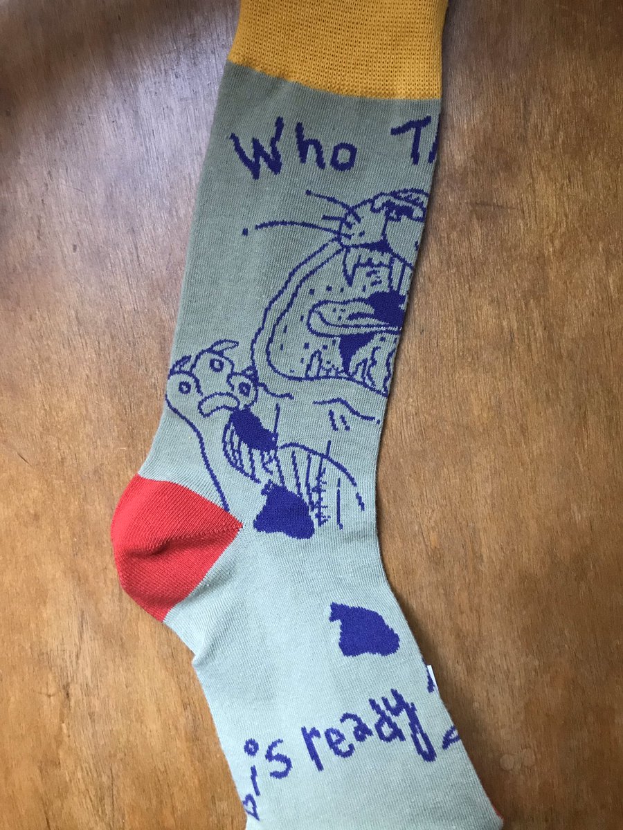 marcatlepe's tweet photo. @itslittletunny Hi! So, I found these cool socks in Shanghai. I thought something was familiar about them but couldn’t quite place it, until I saw a tweet of yours today and realized that the design is yours! https://t.co/XkMqMDl6ph