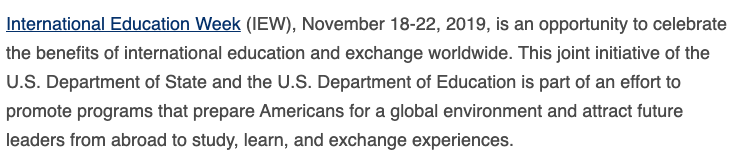McCullochCenter's tweet photo. Gilman Scholarship Program is hosting two webinars: The Power of Networking and Connection, Tues, Nov. 19, 2019, 11:00 am CT and  the Gilman-MIUSA Webinar, Thurs, Nov,, 2019, 11:30 am CT.  Register here: https://t.co/TiLCoRVNpQ #IEW2019 https://t.co/HY8NMHuLZ4