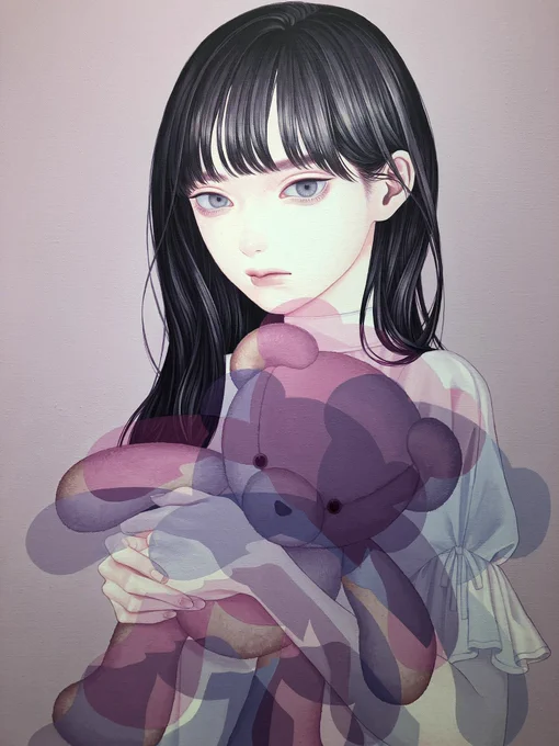 昨日は紺野真弓さんの個展へ。
今回殆どぬいぐるみシリーズでくまさん可愛い。
肌の色味がちょっとピンクみがかっていたりして「おっ!」となりました。
相変わらず見惚れる。
絶妙な間を表現されてて、いつも凄いと思います。
春にも個展されるという事で、バイタリティがやばい。私も頑張ろう…! 