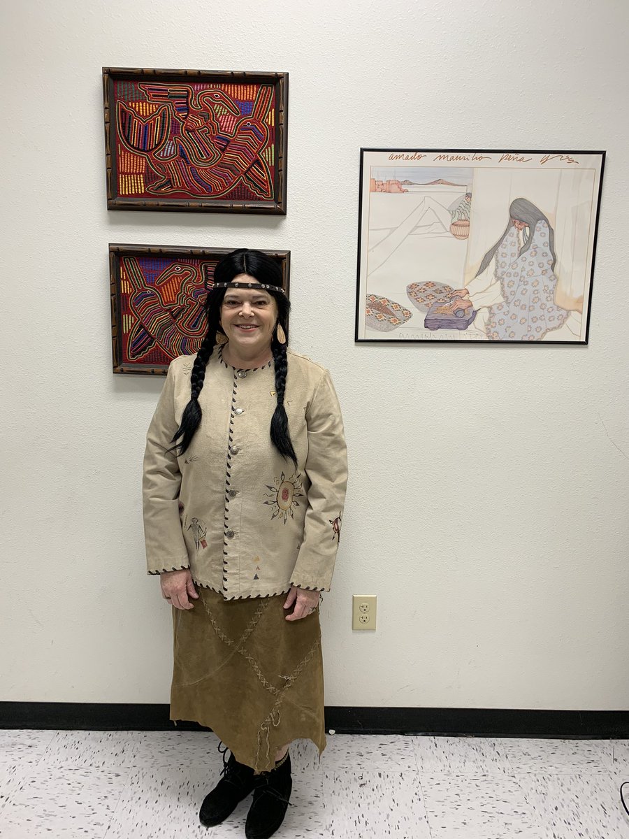 Write4Wright's tweet photo. Sacagawea was in the house today! #lewisandclark #corpsofdiscovery #iamwfisd #bebold @chelsea2832 @sparker52 @WFISDschools @McNielMS https://t.co/vQDfQNqVTE