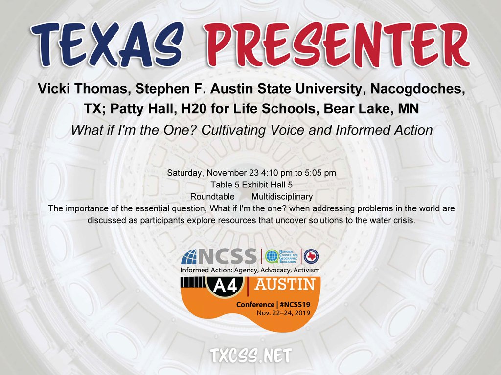 TxSocialStudies's tweet photo. 📣 Shout out to TEXAS ROUND TABLE DISCUSSIONS at #NCSS19 in ATX! 
👀 Keep an eye out for #TXCSSSWAG throughout the conference! 👀
#TXCSS19 https://t.co/MXdSSupPuF