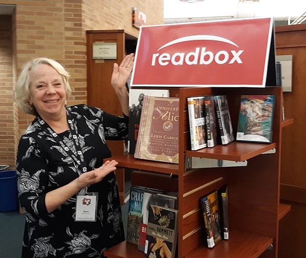 ReadersofCarmel's tweet image. Have you seen our #Readbox display by New Books? Stop by to pick up a copy of the book before seeing the film!