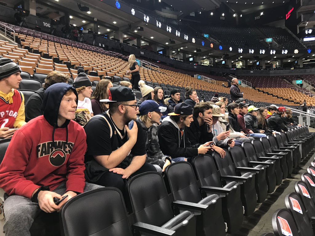 Trenton_HS's tweet photo. We are so excited to be at @ScotiabankArena tonight cheering on the World Champion @Raptors #TigerPrideLivesHere https://t.co/xsp4d1no5F