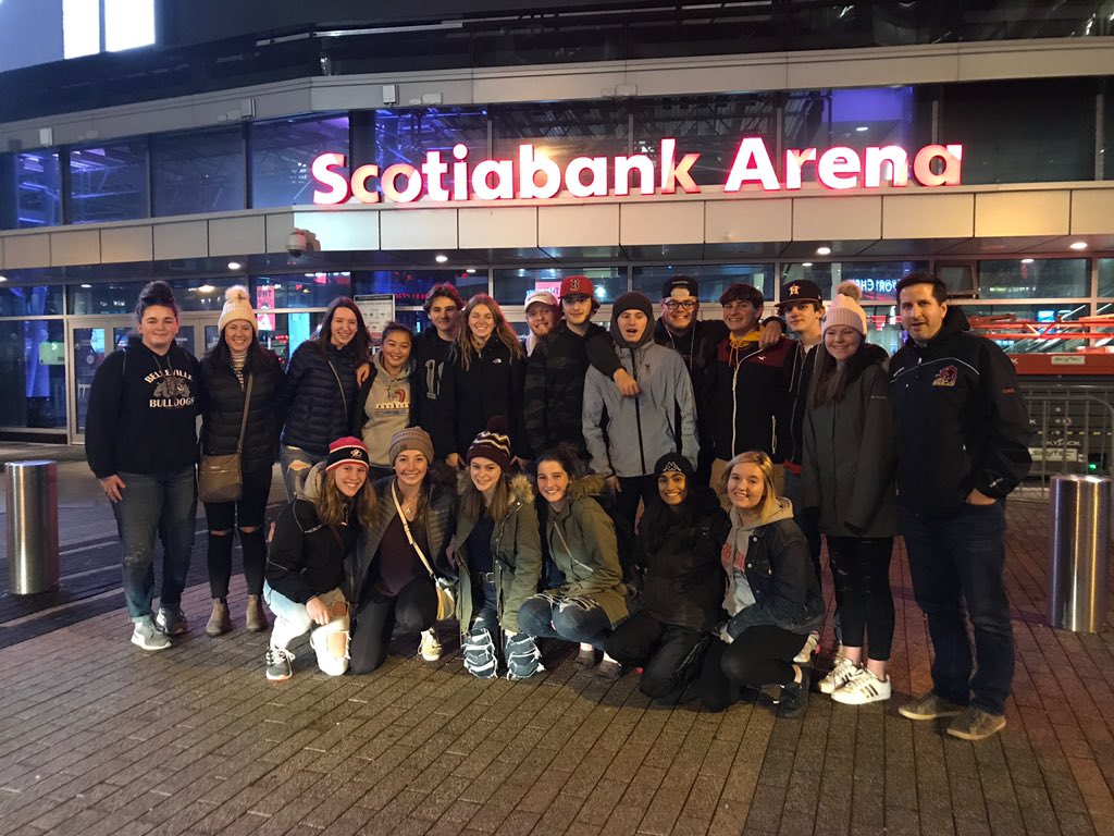 Trenton_HS's tweet photo. We are so excited to be at @ScotiabankArena tonight cheering on the World Champion @Raptors #TigerPrideLivesHere https://t.co/xsp4d1no5F