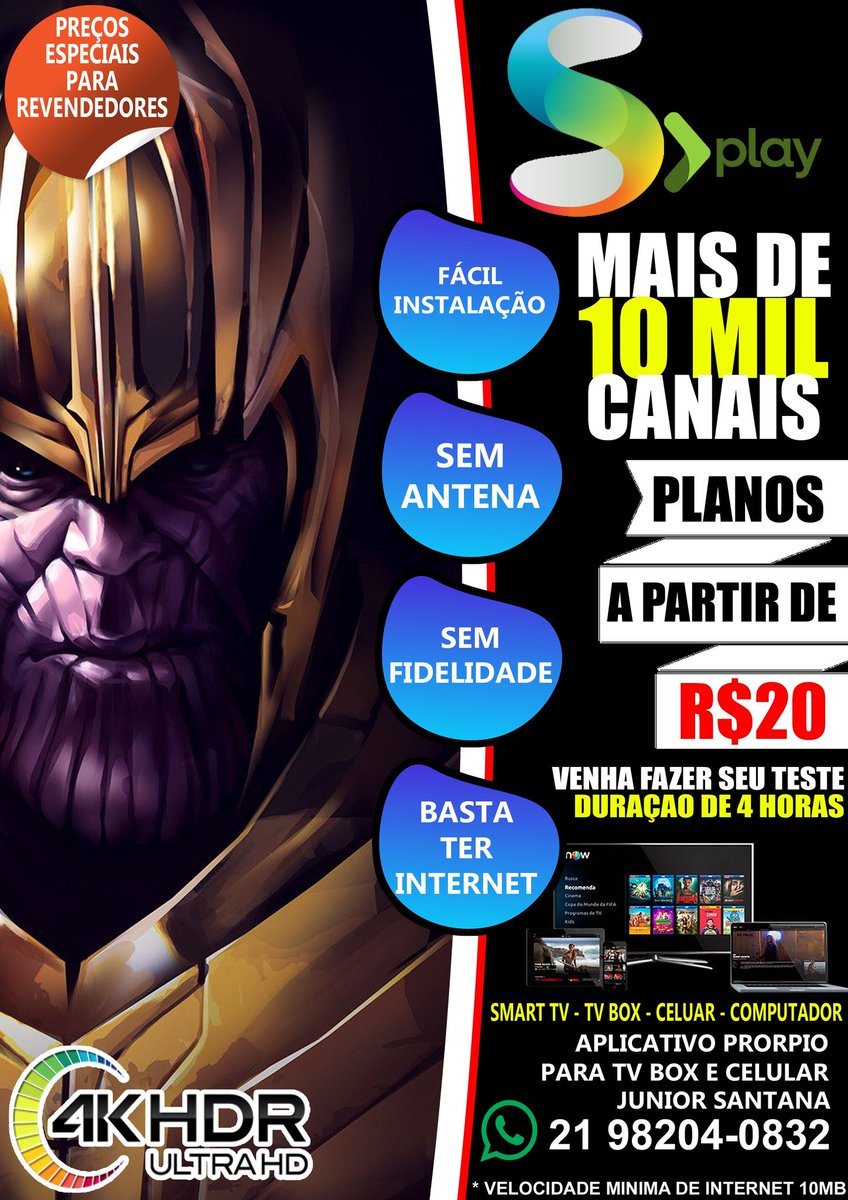 PlayHdtv's tweet photo. Chama no Whatsapp 
Melhor preço, servidor e suporte do mercado.
Estamos também recrutando vendedores. 
Temos aplicativo próprio para ANDROID e TV BOX.
https://t.co/sNXZi5dpBU
21 982040832

#IPTV #IPTVLinks #iptvm3u https://t.co/aYaP2NWkK7