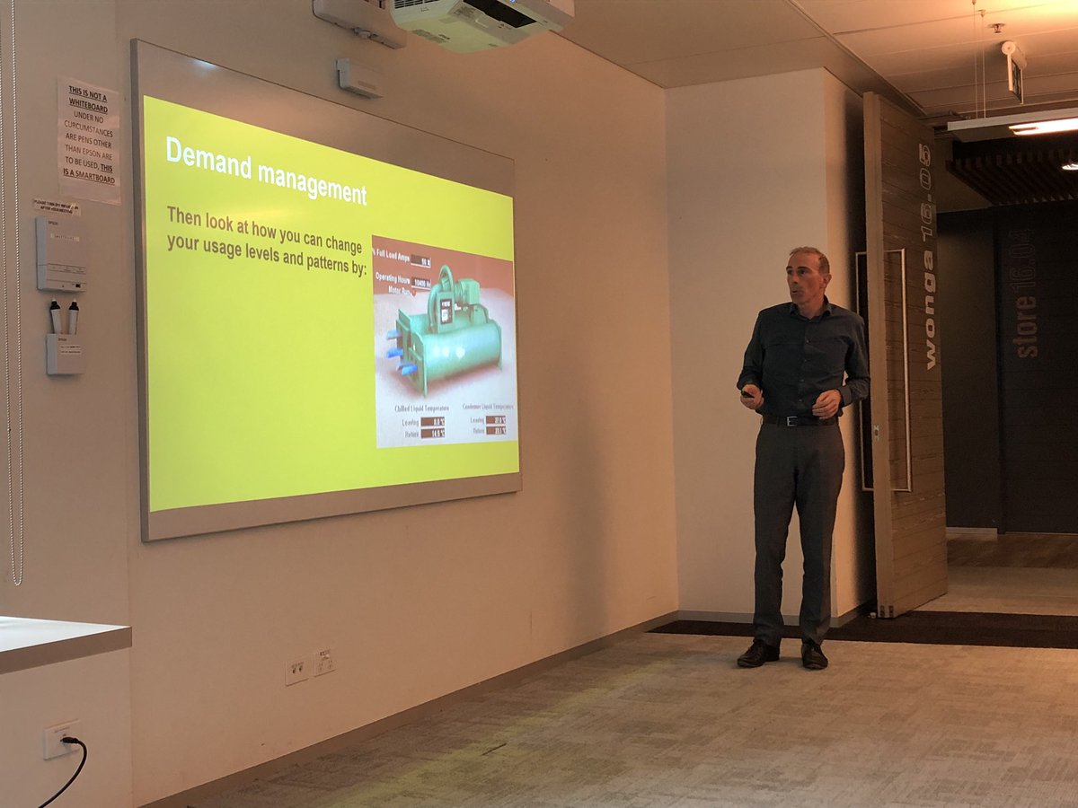 Dale O’Toole of <a href="/TheGPTGroup/">The GPT Group</a> deep-dives on demand management and its role in GPT’s energy master plan, this morning at <a href="/gbcaus/">Green Building Council of Australia</a>’s #PathwaystoCarbonPositive seminar. Thanks to Jacobs for hosting!