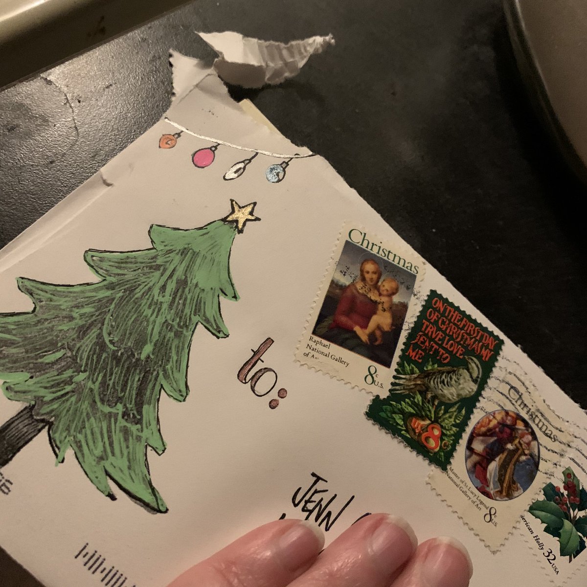 MrsP123's tweet photo. First Christmas card of the season π Love the peeps on #RandomActsOfCards @reddit π²π
π½ https://t.co/b42b0Wwynu