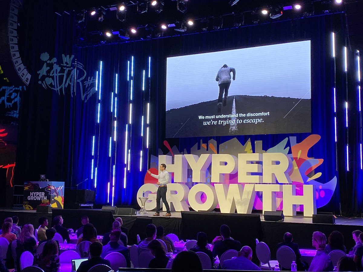 frederikhermann's tweet photo. First time listening to @nireyal live 👏 most of our behaviors are controlled by trying to escape discomfort or pain. What can you do: time management is pain management, make time for traction > plan time (not output) #hypergrowth19 #undistractable https://t.co/nQH6QNkDj4
