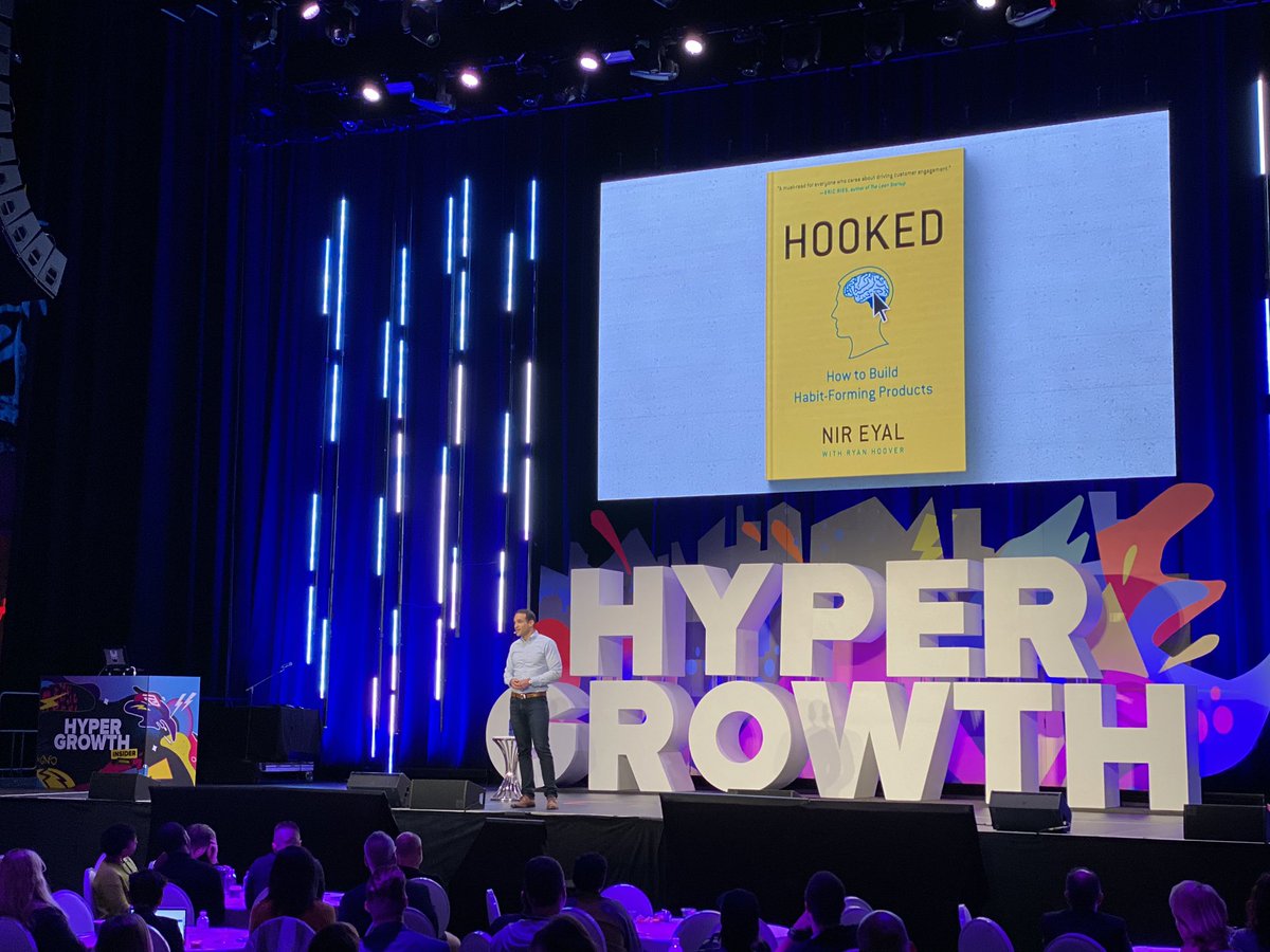 frederikhermann's tweet photo. First time listening to @nireyal live 👏 most of our behaviors are controlled by trying to escape discomfort or pain. What can you do: time management is pain management, make time for traction > plan time (not output) #hypergrowth19 #undistractable https://t.co/nQH6QNkDj4