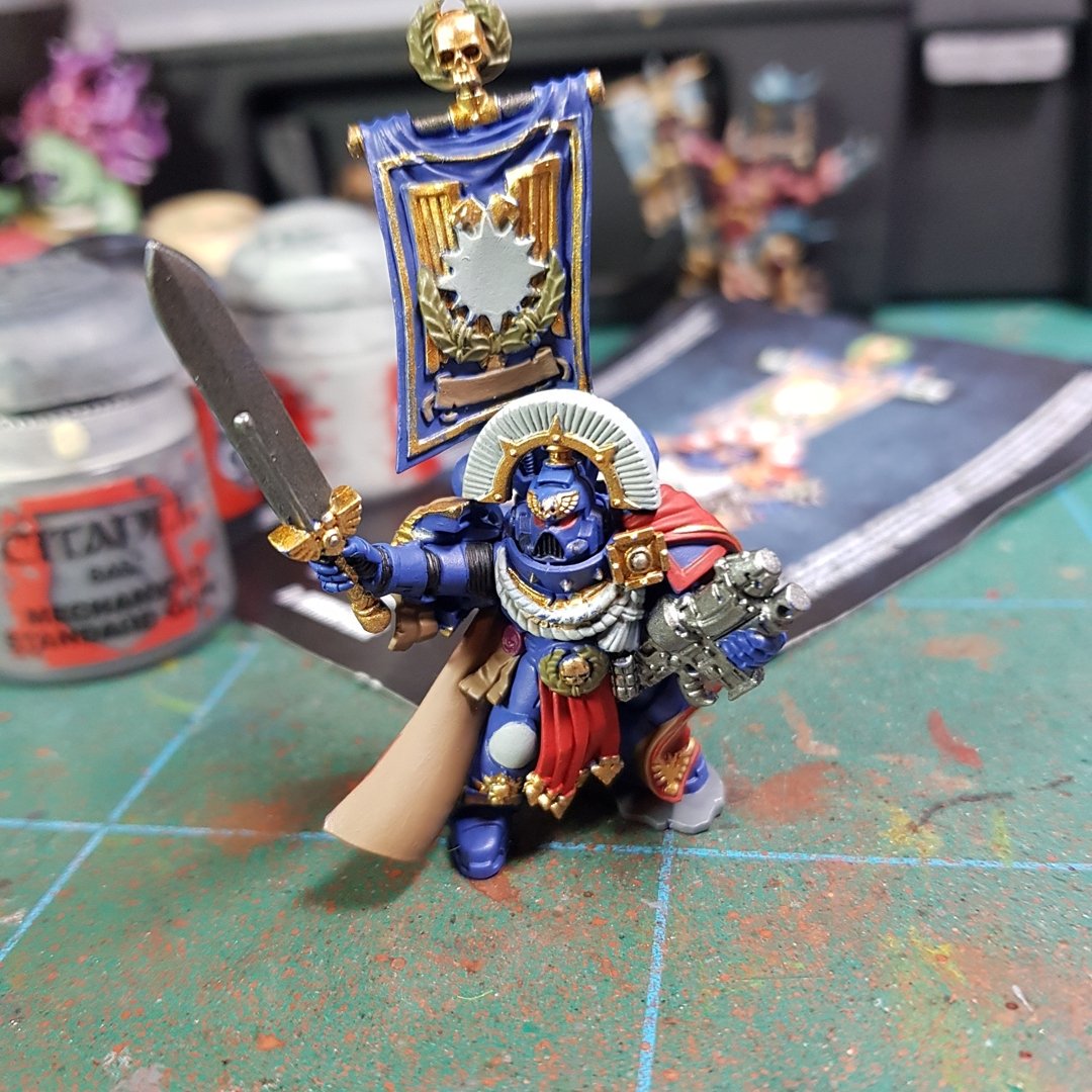greypaladinart's tweet photo. WIP Ultramarines Captain, base coats completed https://t.co/pGtXApknGg https://t.co/TM0Q15NDzG #gamesworkshop #citadelminiatures #warhammer40k #ultramarines #adeptusastartes #spacemarines #spacemarines40k #commissionpaintingstudio #commissionpainting #commissionpainter https://t.co/xPI0WX2wtL