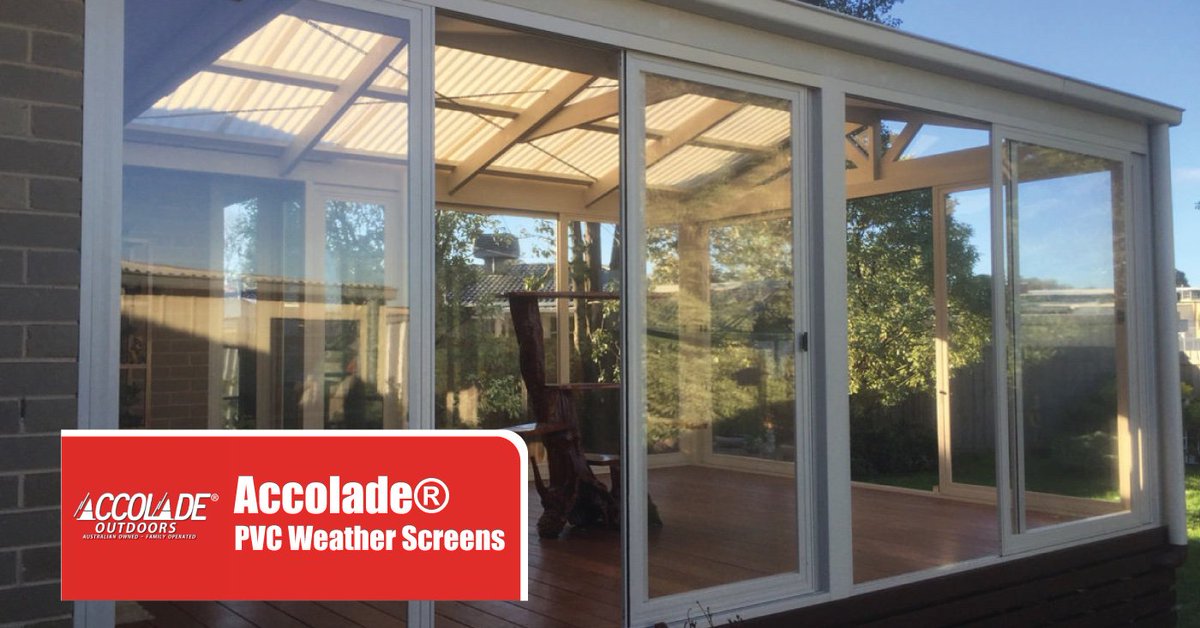 AccoladeScreens's tweet photo. Accolade Screens are designed to weatherproof patios, decks, alfresco areas, pergolas and outdoor entertaining areas from the wind, rain and cold.  https://t.co/XMjF6Dtmtv
#PVCBlinds #CafeBlinds #BistroBlinds #OutdoorScreens https://t.co/pu258HBpAs
