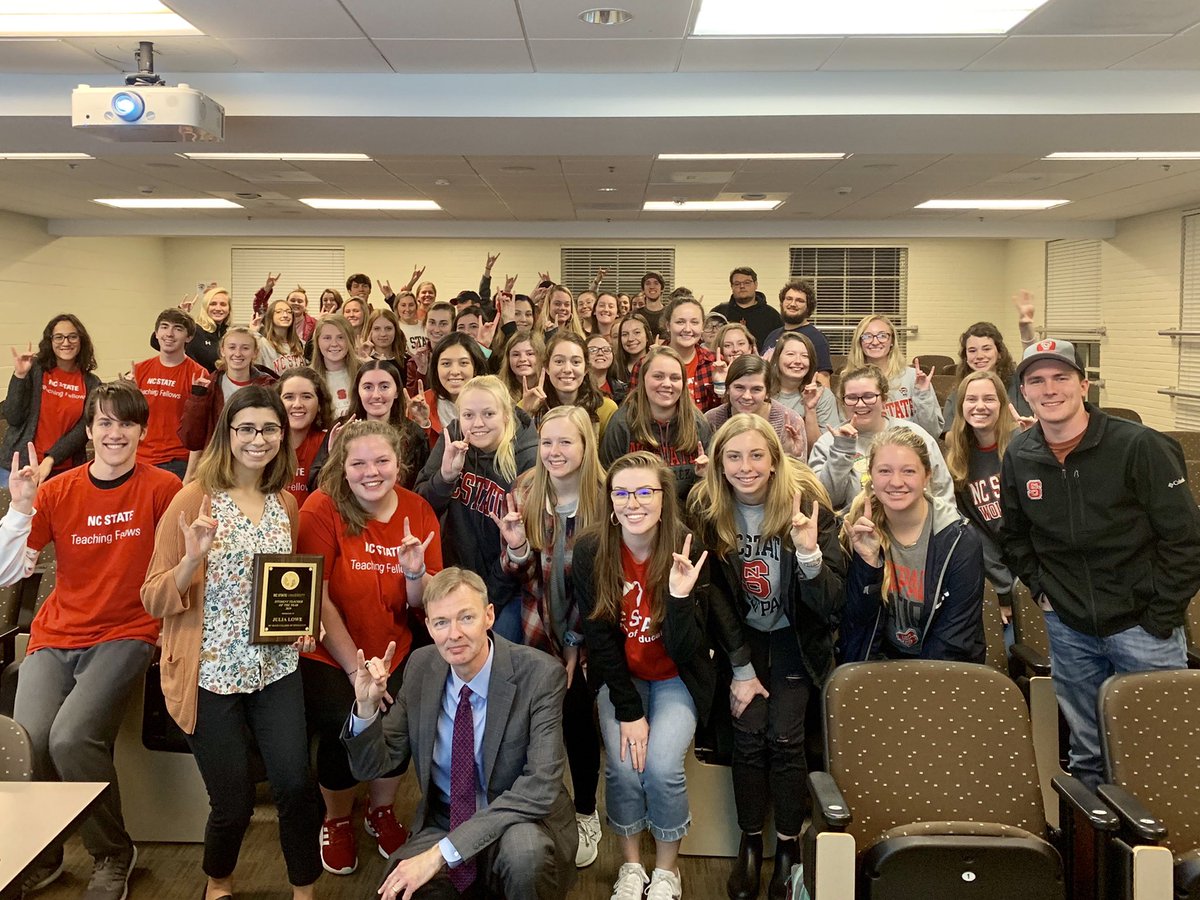 NC State College of Education (@ncstateced) on Twitter photo A big thank you to our alumni — N.C Principal of the Year Matthew Bristow-Smith and <a href="/NCState/">NC State University</a> Student Teacher of the Year Julia Lowe — for coming back to share their experience with our students during American Education Week. #AEW2019 A big thank you to our alumni — N.C Principal of the Year Matthew Bristow-Smith and <a href="/NCState/">NC State University</a> Student Teacher of the Year Julia Lowe — for coming back to share their experience with our students during American Education Week. #AEW2019