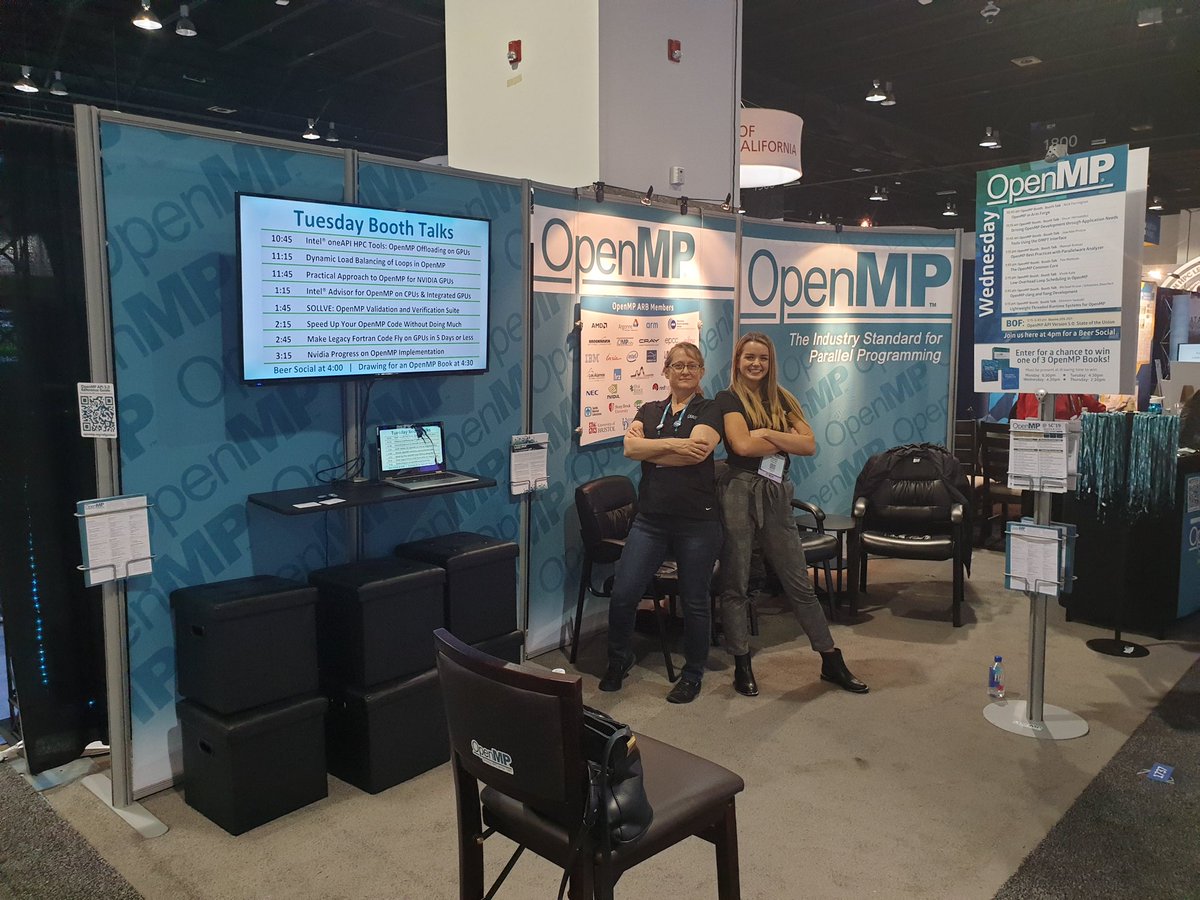 OpenMP_ARB's tweet photo. #OpenMP booth 1737 is ready to roar! Come listen to the booth talks, sample our beer and meet our booth staff! #SC19 #HPCisNow #HPC https://t.co/izrJVffDsy