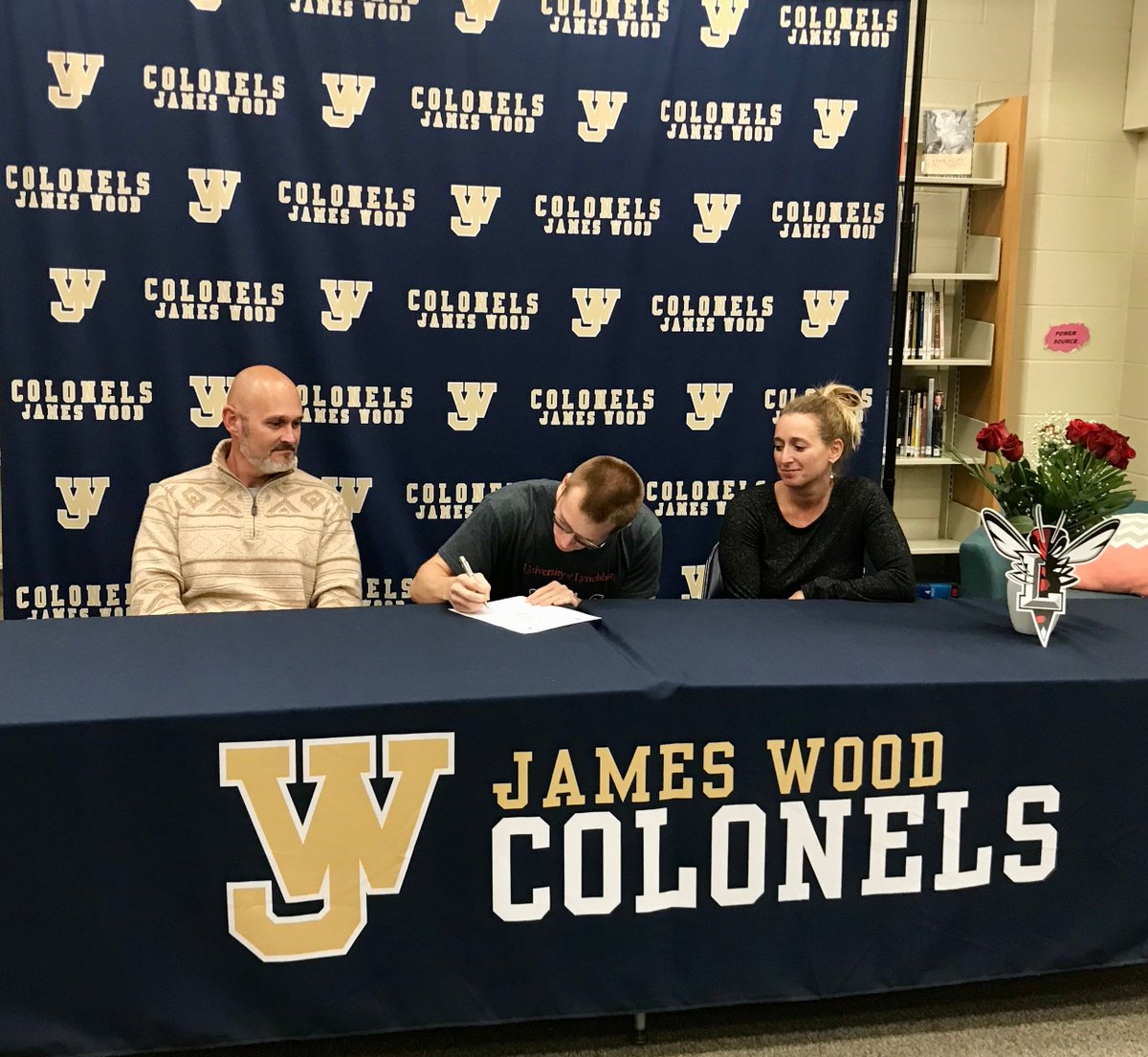 Congrats to #JamesWood swimmer Jackson Sitton for signing with NCAA Division III Lynchburg last week