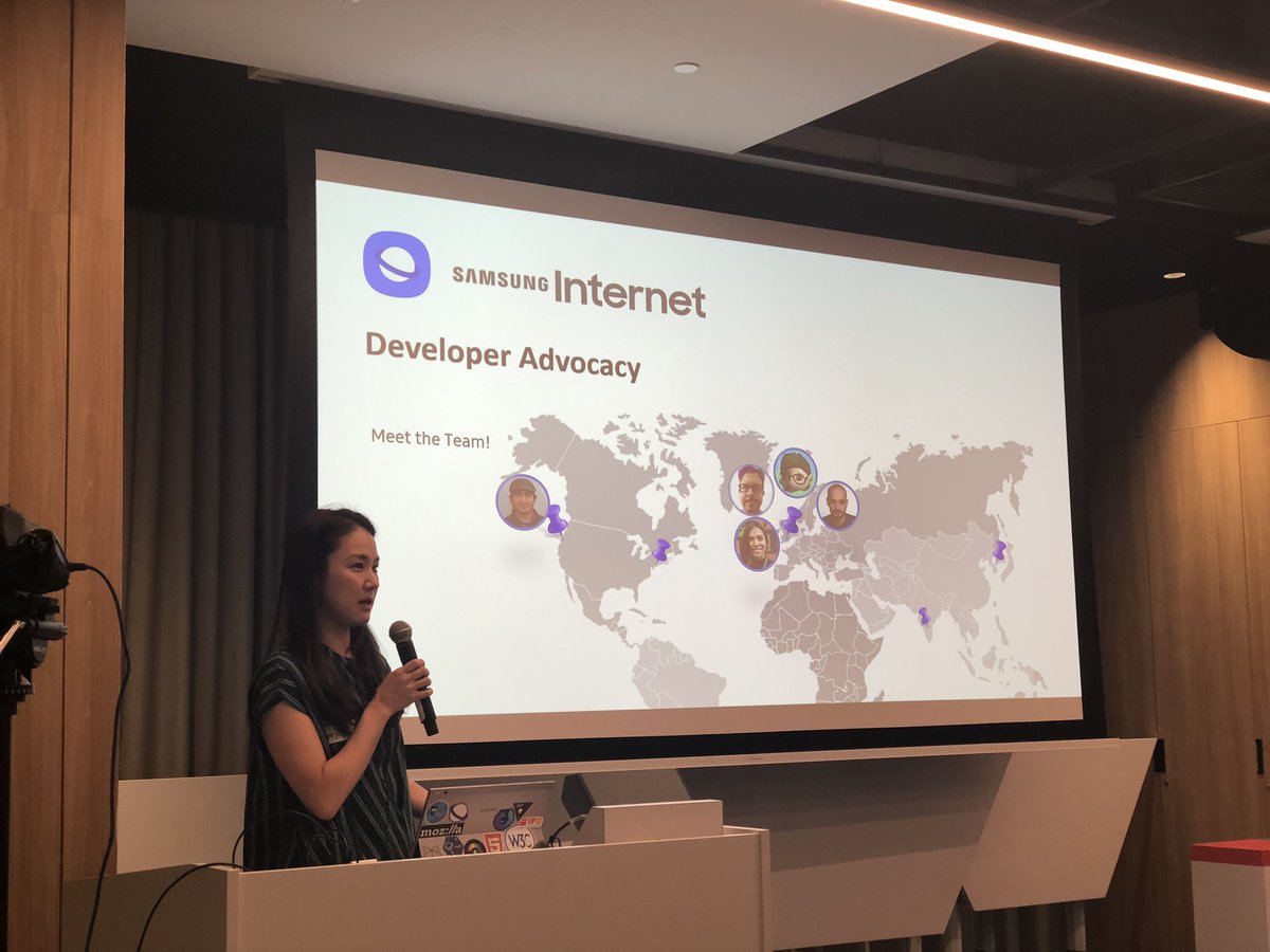 DevRelSummit's tweet photo. The @samsunginternet team! Presented by Hee Jin Chung #devrelsummit2019 https://t.co/fXl4tPkyI1