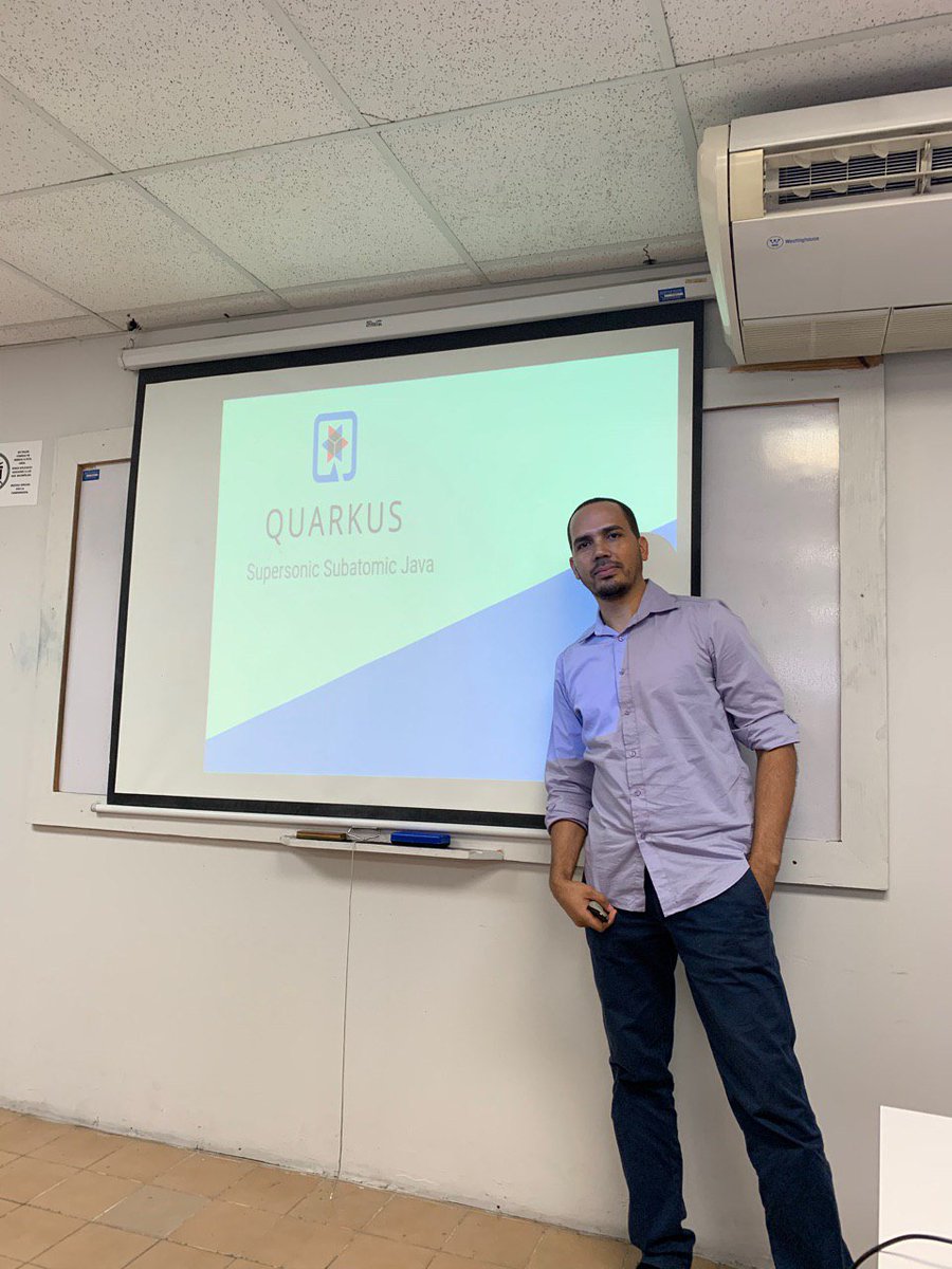 hectorvent's tweet photo. Presentando @quarkusio en #itlatechday. https://t.co/m7Q5bzNvdB