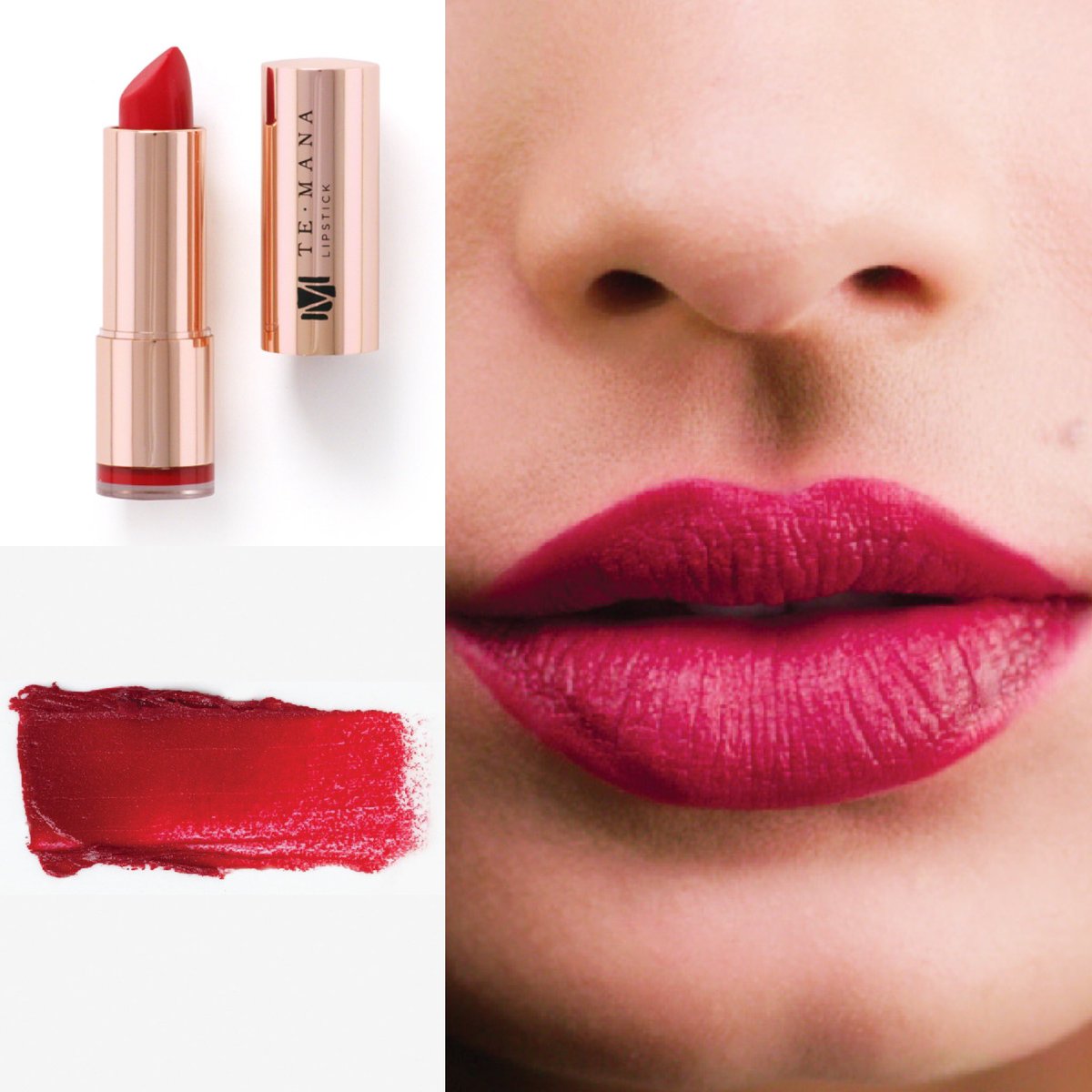 michelle_kahne's tweet photo. Order these #TeManaLipSticks in #SunsetRose #DeepOrchid #VolcanoRed & USE CODE: XMASLIP for 25% off! Apply code at: https://t.co/vPXPbEUBvG https://t.co/kZIiiRTeBw