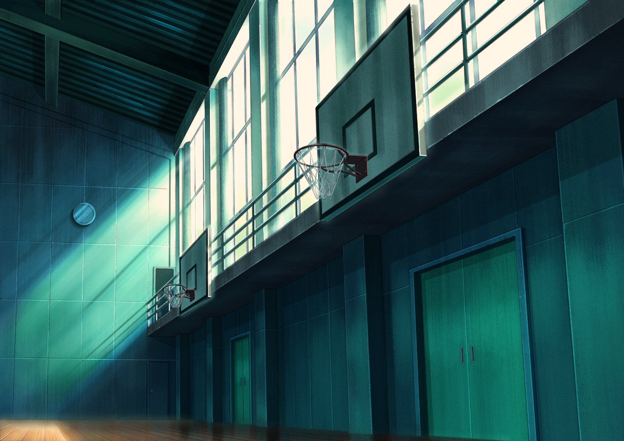 山口健一 Twitterren イラスト 背景 体育館 スラムダンク風に体育館を描いてみた