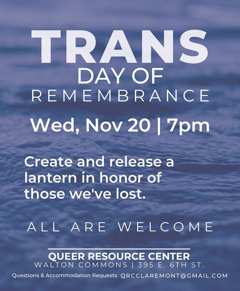 theqrc's tweet photo. This week at the QRC!
As we wind down towards thanksgiving break, join us for QTIPOC Coffeehouse ☕ (Tue)
Trans Day of Remembrance 🕯️ (Wed)
and Trans Healing Space 🌱 (Fri) https://t.co/3a32pKyMi7
