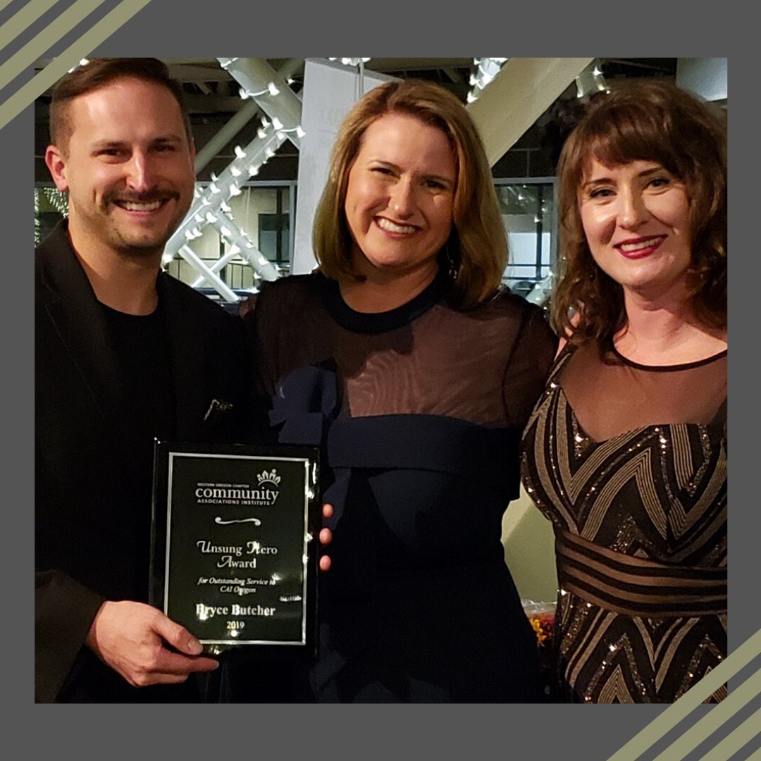 ForensicBuild's tweet image. Our very own Bryce Butcher was recognized by CAI Oregon with the unsung hero award 2019. Great job, Bryce! Pictured with Laura Hall and Laura McDermott
•
•
•
#CAIOregon #unsunghero #bestconstructionconsultants