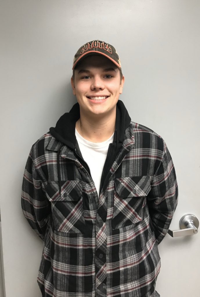 Congratulations to our Delt of the week Griffin Smith! 

Year: Freshman 

Hometown: Hartford, SD 

Major: Marketing 

Favorite hobby: Watching Netflix 

Favorite food: Spaghetti 

Reason for joining Delt: To build more friendships and to be something bigger!