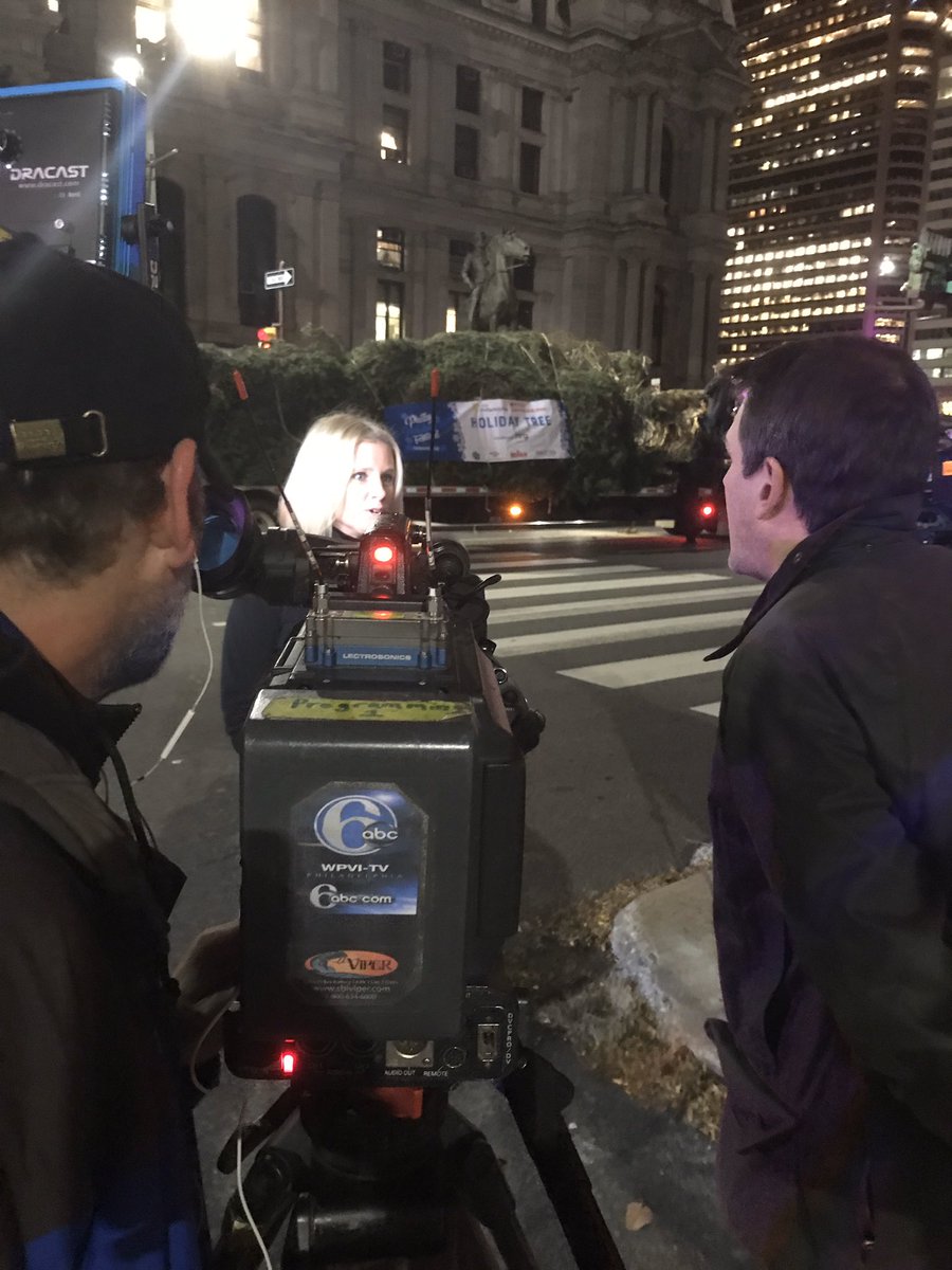 dcschrader's tweet photo. Watch the #Philly 50+ foot White Fir arrive and be put up tonight on @6abc news at 11. @kerimurschell #phillyholidayfestival https://t.co/2n8Hq25g3B