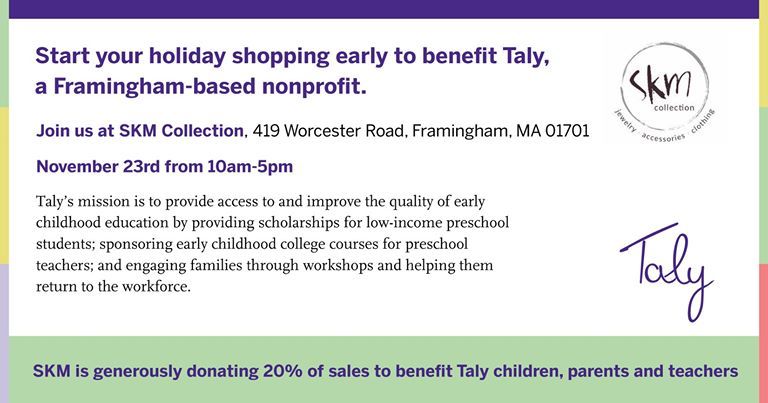 TalyFoundation's tweet photo. Don't forget to join us in just 5 short days for another amazing SKM event! We can't wait to see your wonderful faces this Saturday.
#EarlyEdReform #SKM #Metrowest #Framingham https://t.co/gnJjjgDjgi