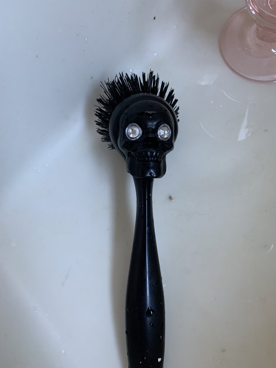 Skull dish scrubber