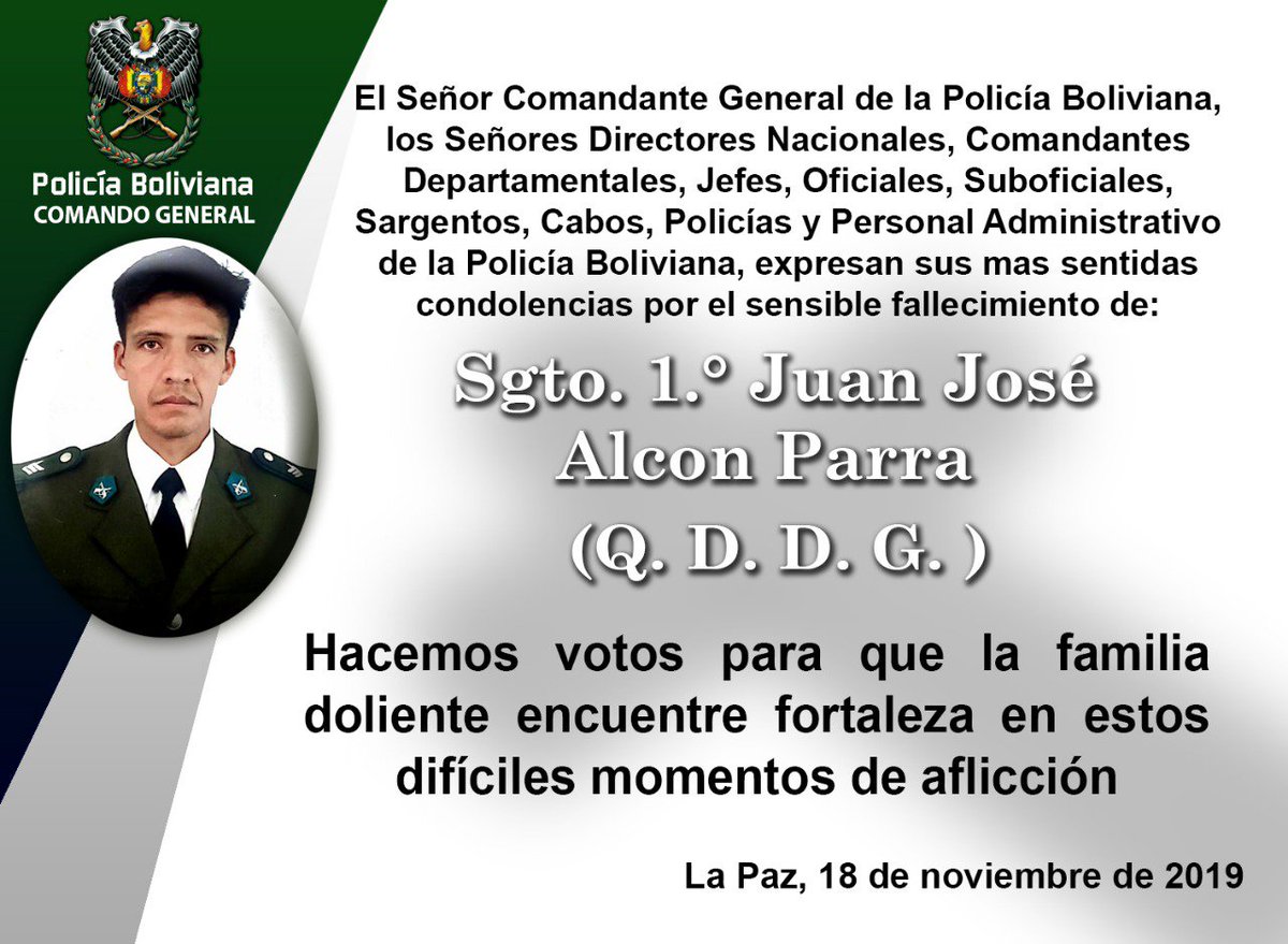 POLICIA BOLIVIANA tweet media