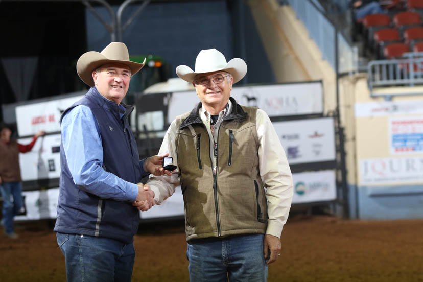 AQHA President Stan Weaver received his president's ring at the #AQHAWorldShow tonight. <a href="/AQHA/">AQHA</a> <a href="/AQHYA/">AQHYA</a> <a href="/Lucas_Oil/">Lucas Oil Products</a>