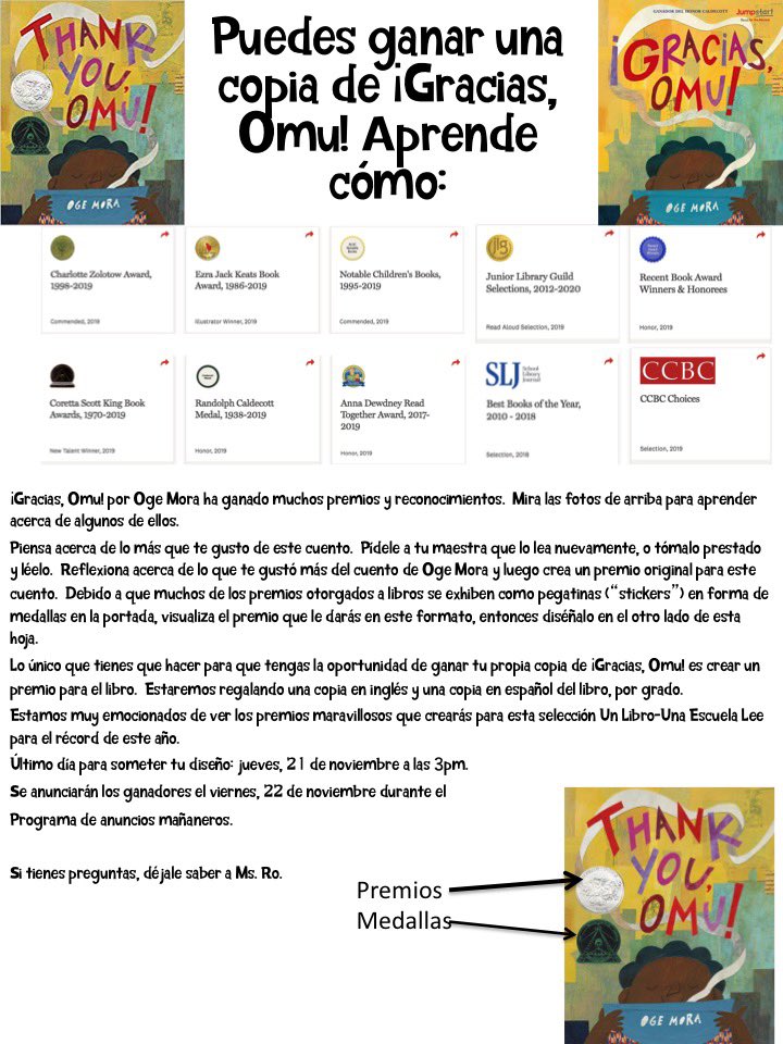 ¡Feliz lunes familias de #CannadayES ! ¿Te gustaría ganar tu propia copia de ¡Gracias, Omu! escrito por @ogemora? Diseña un premio original para esta selección #ReadForTheRecord 2019 y estarás participando automáticamente en este sorteo. Aquí los detalles: