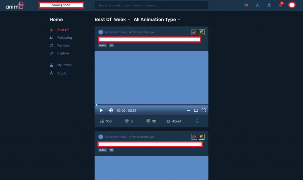 Anim8io's tweet photo. New feed is coming to https://t.co/PWEfhfNTwV Rebuilt from the ground up we're trying to build it right from the feedback of many animators! See the full list of features here: https://t.co/NArQLXSHyH

If you have a membership you can test these out right now in beta! https://t.co/JlI432PaMU